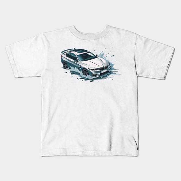 BMW In The Sky Kids T-Shirt by AySelin